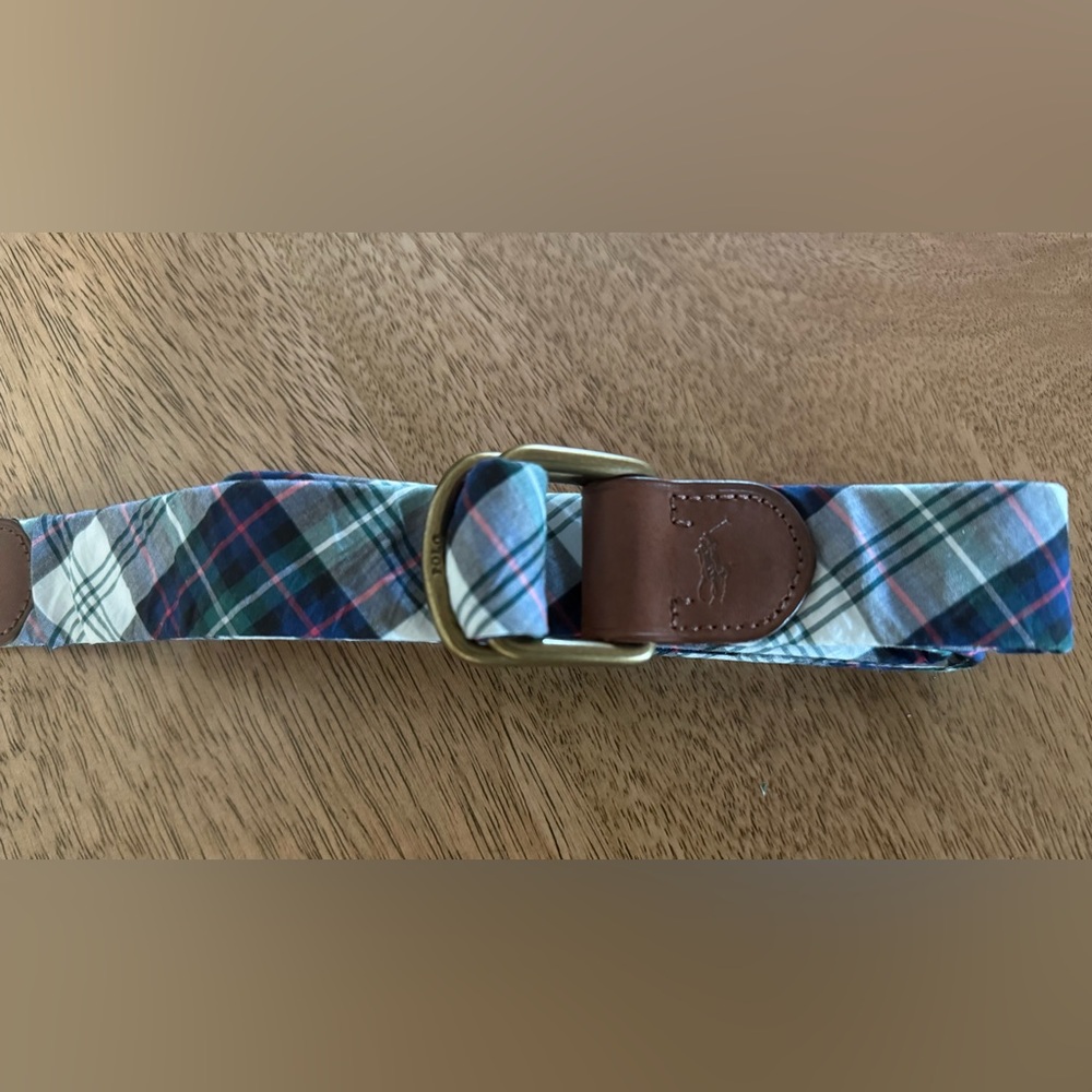 Polo by Ralph Lauren Tartan Plaid Belt, Men’s size 38